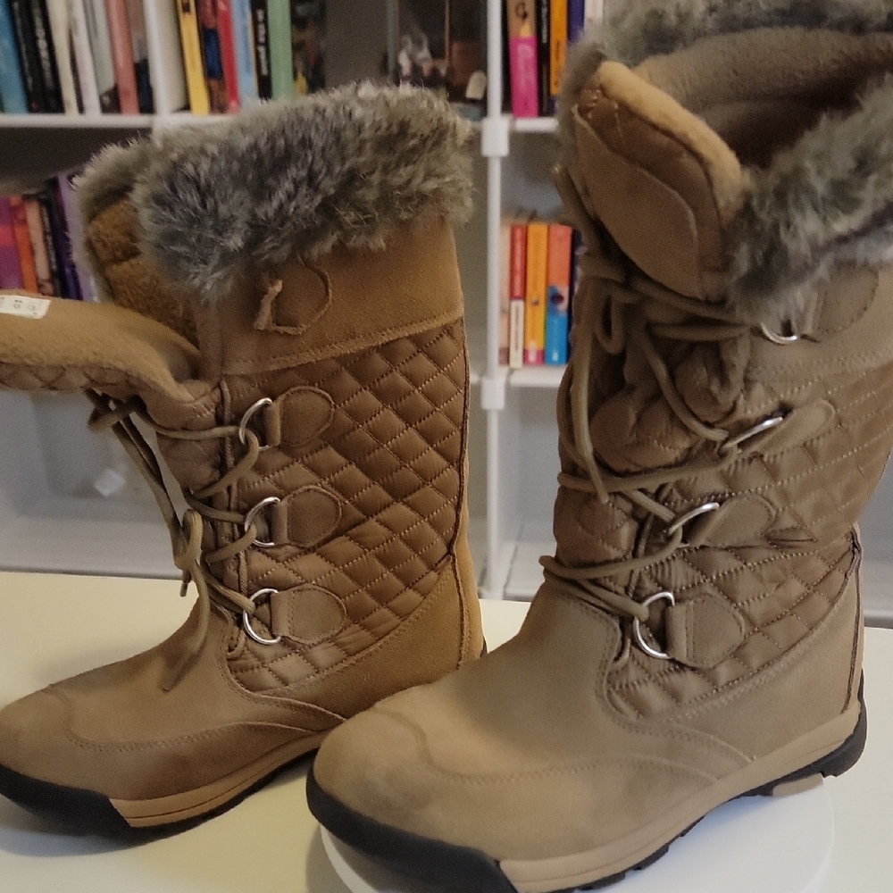 Lands' End Brown Lace Up Boots - Picture 3 of 4